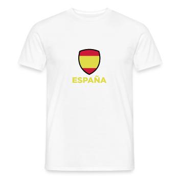 Drapeau national d'Espagne - T-shirt homme - blanc - Devant - AI Model Male 178 dark (178cm)