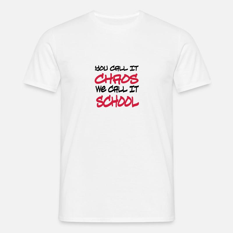 Schule - Männer T-Shirt - Weiß