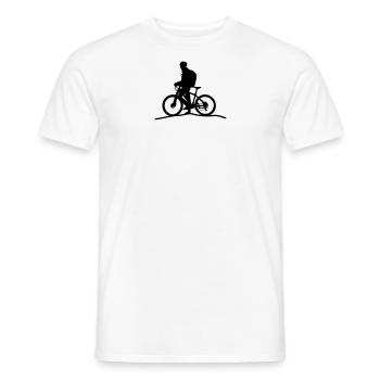 Mountainbike - Männer T-Shirt - Weiß - Vorne - AI Model Male 178 dark (178cm)