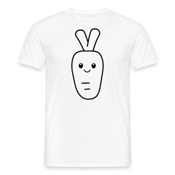 Carotte - T-shirt homme - blanc - Devant - AI Model Male 178 dark (178cm)