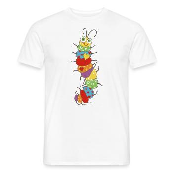 Jeu de la Petite Chenille - T-shirt homme - blanc - Devant - AI Model Male 178 dark (178cm)