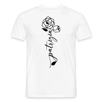 Patrizia Nom Prénom Fleur - T-shirt homme - blanc - Devant - AI Model Male 178 dark (178cm)