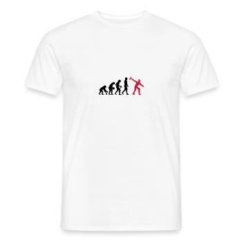 Eisstock Evolution - Männer T-Shirt - Weiß - Vorne - AI Model Male 178 dark (178cm)