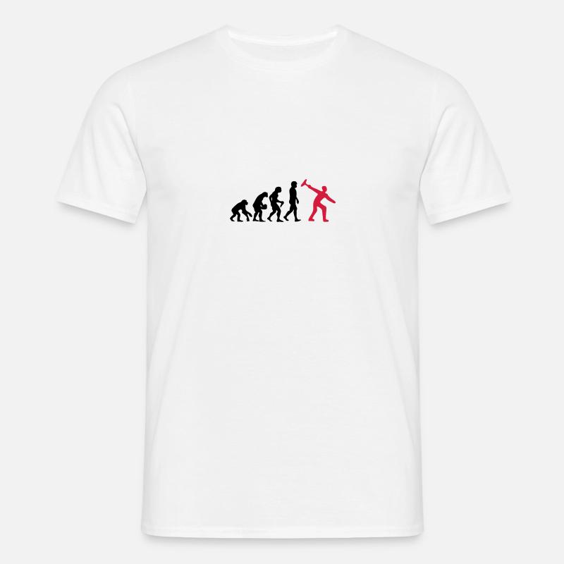 Eisstock Evolution - Männer T-Shirt - Weiß
