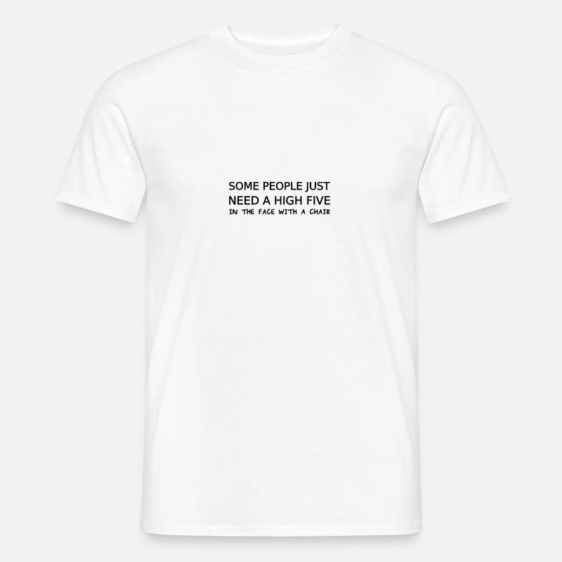 High Five in the Face - Männer T-Shirt - Weiß
