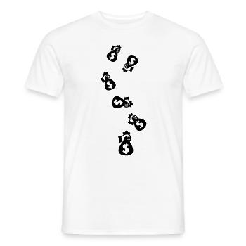 Money Money silhouette - Men's T-Shirt - white - Front - AI Model Male 178 dark (178cm)