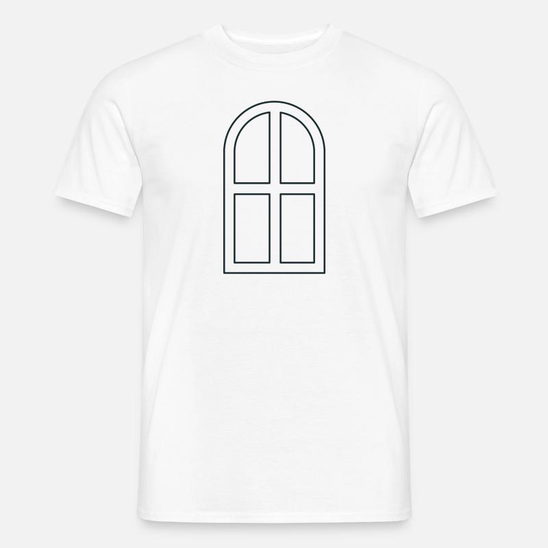 Bogenfenster geöffnet - Männer T-Shirt - Weiß