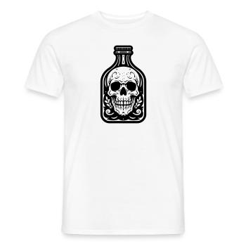 Bouteille de crâne mystérieux - T-shirt homme - blanc - Devant - AI Model Male 178 dark (178cm)