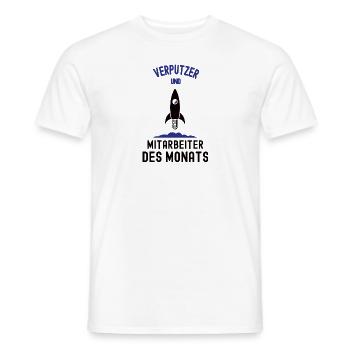 Mitarbeiter des Monats Verputzer Bester Mann Azubi - Männer T-Shirt - Weiß - Vorne - AI Model Male 178 dark (178cm)