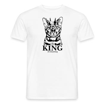 Chat du Bengale Roi de tout Chat Dire Chat - T-shirt homme - blanc - Devant - AI Model Male 178 dark (178cm)