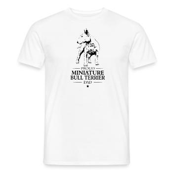 Miniature Bull Terrier Dad Bullterrier Wilsigns - Männer T-Shirt - Weiß - Vorne - AI Model Male 178 dark (178cm)