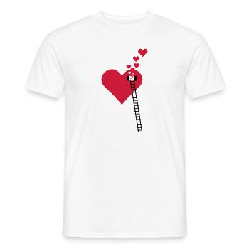 Ladder to window - window heart (3c) - Men's T-Shirt - white - Front - AI Model Male 178 dark (178cm)