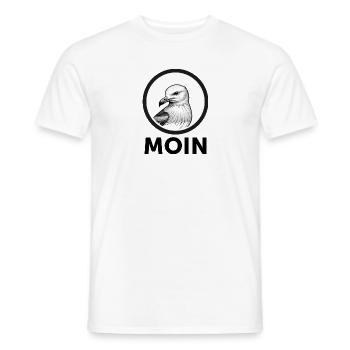 Moin Möwe - Männer T-Shirt - Weiß - Vorne - AI Model Male 178 dark (178cm)