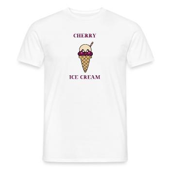 Ice Cream Cherry Ice Cream Gift Idea Ice Cream - Men's T-Shirt - white - Front - AI Model Male 178 dark (178cm)
