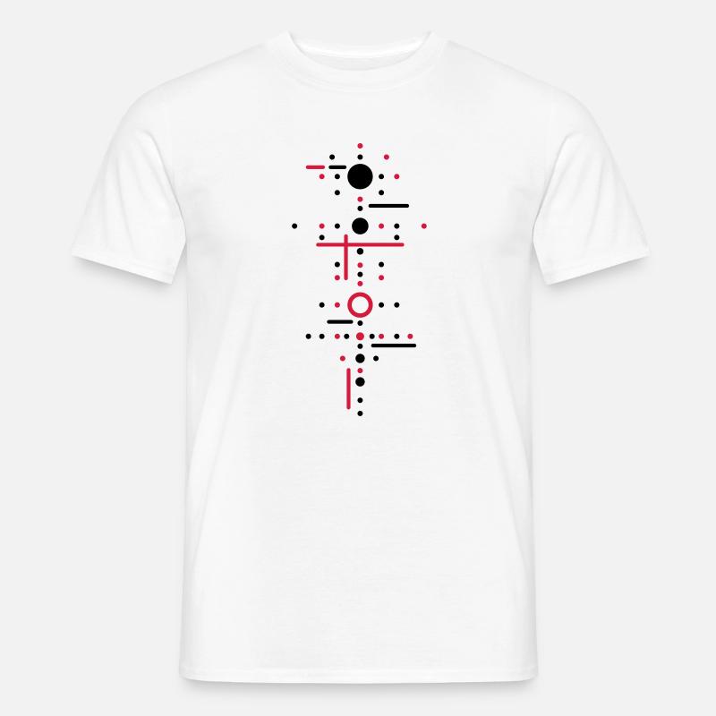 Punkte und Linien - Männer T-Shirt - Weiß