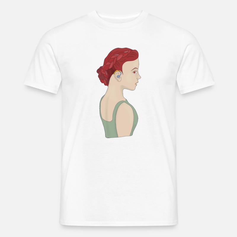 Mädchen mit einem Hörgerät - Männer T-Shirt - Weiß