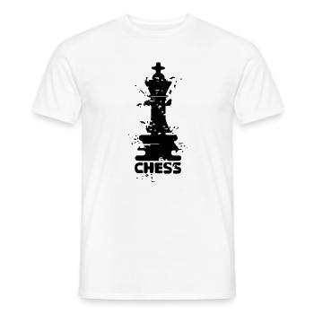 Schachkönig Symbol Illustration Schachverein Logo - Männer T-Shirt - Weiß - Vorne - AI Model Male 178 dark (178cm)