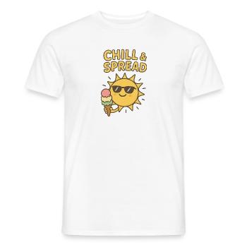 Chill & Spread Sonne Eis Spaß - Men's T-Shirt - white - Front - AI Model Male 178 dark (178cm)