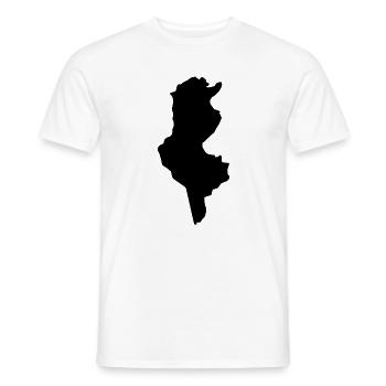 Carte de la Tunisie - T-shirt homme - blanc - Devant - AI Model Male 178 dark (178cm)