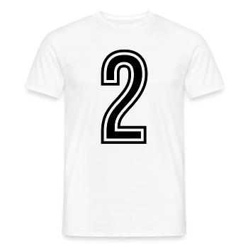 2 Number symbol - Men's T-Shirt - white - Front - AI Model Male 178 dark (178cm)