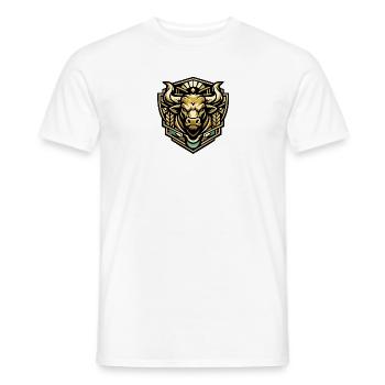 Gold Bull Emblem - Men's T-Shirt - white - Front - AI Model Male 178 dark (178cm)
