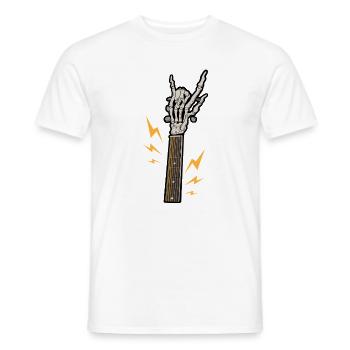 Gitarre Skelett Rock - Männer T-Shirt - Weiß - Vorne - AI Model Male 178 dark (178cm)