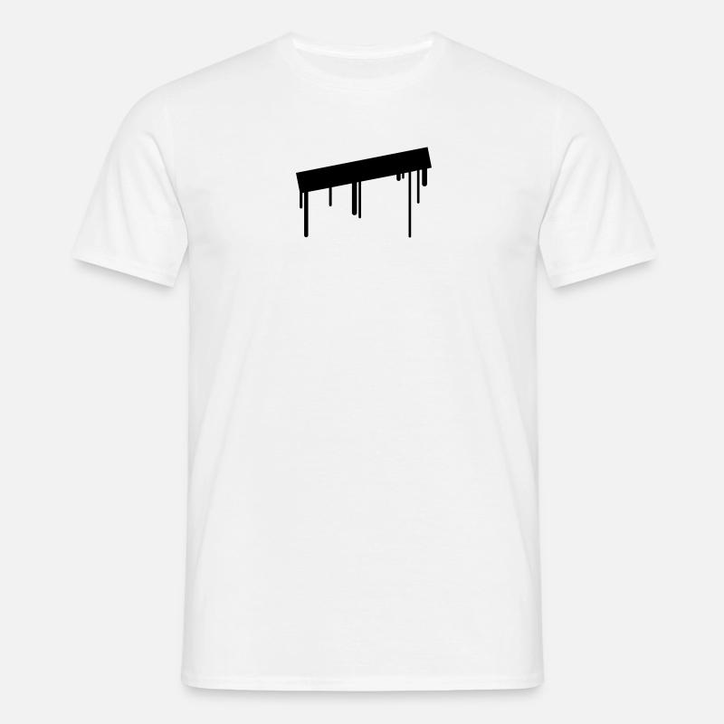 empty_graffiti_frame - T-shirt Homme - blanc