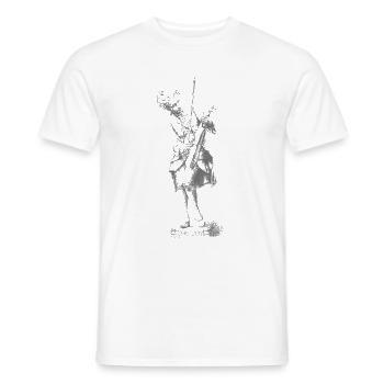 Mozart Violin Child - Wolfgang Amadeus Mozart - Men's T-Shirt - white - Front - AI Model Male 178 dark (178cm)