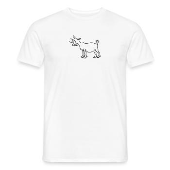 Ziege (Linie) - Männer T-Shirt - Weiß - Vorne - AI Model Male 178 dark (178cm)