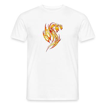 Roter Feuer-Drache_x2 - Männer T-Shirt - Weiß - Vorne - AI Model Male 178 dark (178cm)