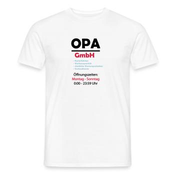opa gmbh 02 - Männer T-Shirt - Weiß - Vorne - AI Model Male 178 dark (178cm)