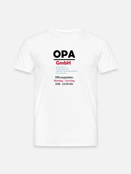 opa gmbh 02 - Männer T-Shirt - Weiß