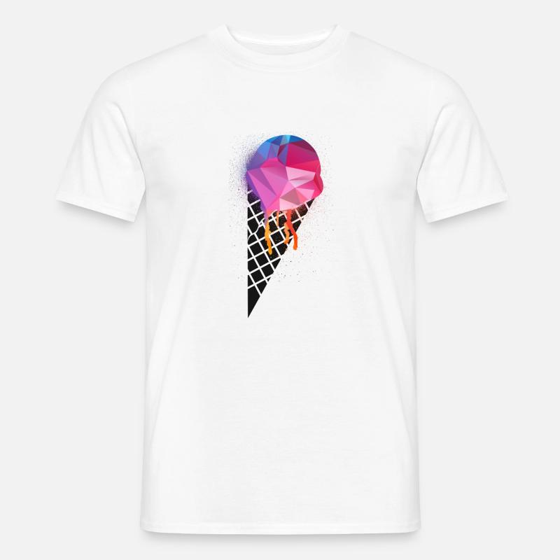 Eiscreme - Männer T-Shirt - Weiß