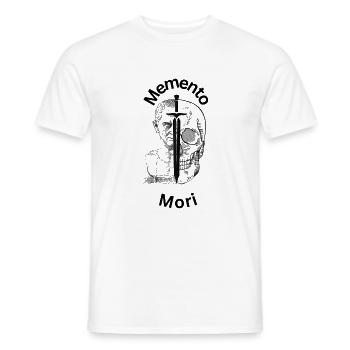 Memento Mori - Männer T-Shirt - Weiß - Vorne - AI Model Male 178 dark (178cm)
