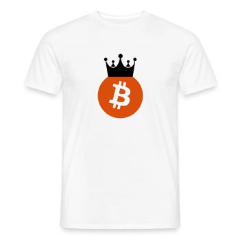 bitcoin - Men's T-Shirt - white - Front - AI Model Male 178 dark (178cm)