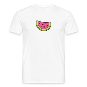 Melon d'eau mignon Smile Kawaii - T-shirt homme - blanc - Devant - AI Model Male 178 dark (178cm)