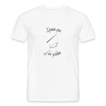 j'peux pas j'ai pêche - T-shirt homme - blanc - Devant - AI Model Male 178 dark (178cm)