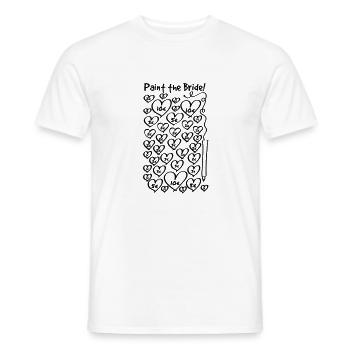 Paint the Bride - JGA - Männer T-Shirt - Weiß - Vorne - AI Model Male 178 dark (178cm)