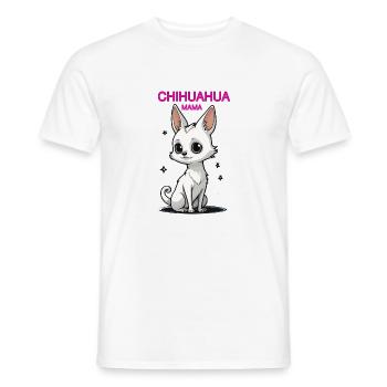 CHIHUAHUA MAMA - Männer T-Shirt - Weiß - Vorne - AI Model Male 178 dark (178cm)