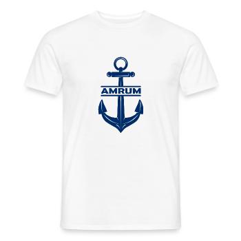 Amrum Anker Nordsee Ebbe Flut - Männer T-Shirt - Weiß - Vorne - AI Model Male 178 dark (178cm)