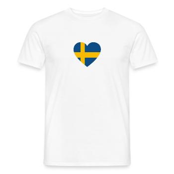 Love Amour cadeau SUÈDE sweden - T-shirt homme - blanc - Devant - AI Model Male 178 dark (178cm)