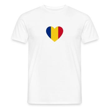 Love Liebe geschenk RUMAeNIEN Romania Roma nia - Männer T-Shirt - Weiß - Vorne - AI Model Male 178 dark (178cm)