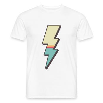 Fulmine - T-shirt uomo - bianco - Fronte - AI Model Male 178 dark (178cm)