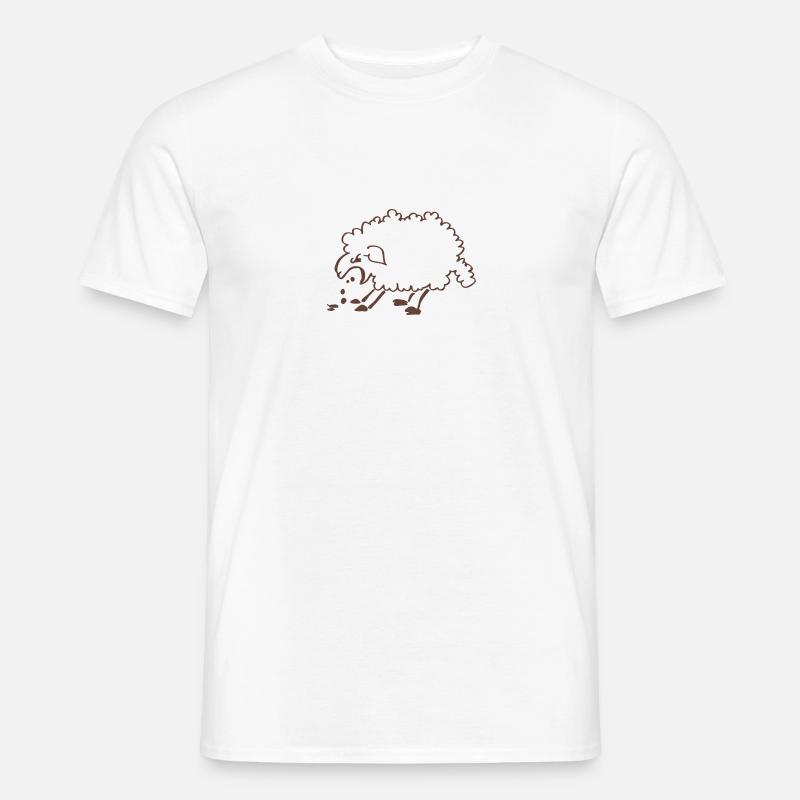 Puking pecore - T-shirt uomo - bianco