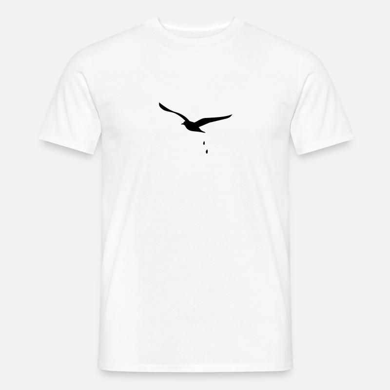 Möwen-Attacke / seagull droppings (1c) - Männer T-Shirt - Weiß