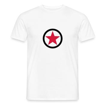 Star Revolution Circle Rebel Anarchy Fight Left - Men's T-Shirt - white - Front - AI Model Male 178 dark (178cm)