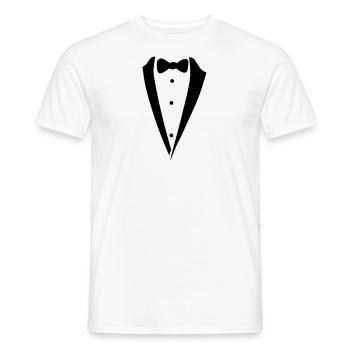 bow tie costume - Men's T-Shirt - white - Front - AI Model Male 178 dark (178cm)