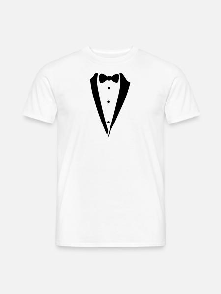 bow tie costume - Men's T-Shirt - white