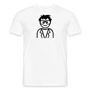 Nerd - Men's T-Shirt - white - Front - AI Model Male 178 dark (178cm)