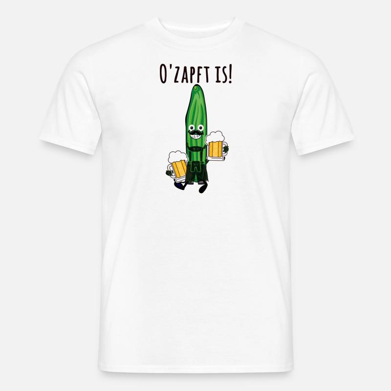 Gurke,Partygurke,Bier, o'zapft is - Männer T-Shirt - Weiß